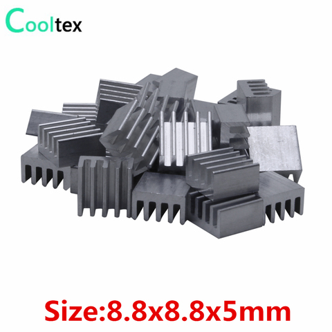 50pcs Extruded Aluminum heatsink 8.8x8.8x5mm heat sink for Electronic Chip VGA RAM LED IC radiator COOLER cooling ► Photo 1/3