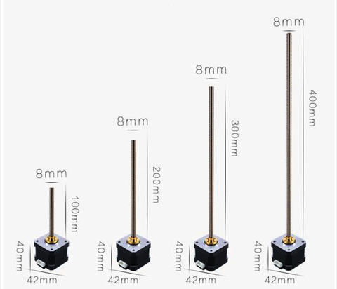 100-400mm 8MM T-screw Ball T8*2 Linear Motion Guide Moving Table Bearing Slide Rail+ 42*40 Nema 17 Stepper Motor for 3D Printer ► Photo 1/5