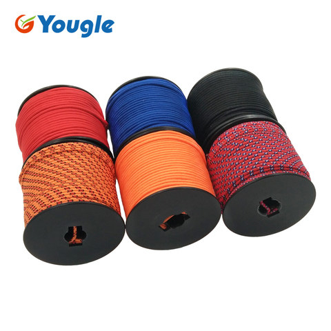YOUGLE 5Strand 350LB 3MM Paracord Parachute Cord Lanyard Rope Hiking Camping Rope Clothesline Emergency Equipment 164FT ► Photo 1/6