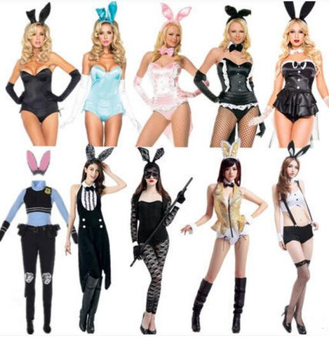 Women's Sexy Bunny Costume Rabbit Girl Cosplay Costume Nightclub Cute Rabbit Uniform Holloween Bunny Jumpsuits Masquerade Dress ► Photo 1/1