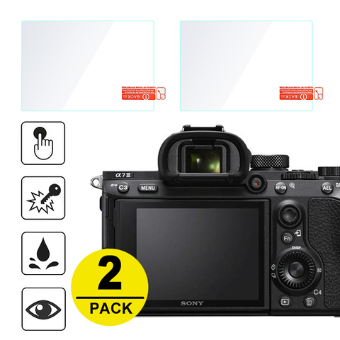 2x Tempered Glass Screen Protector for Sony A7 II III A7S A7R IV A99 A9 A6300 A6000 A5000 A6400 RX100 NEX-7/6/5/3N A33 A35 A55 ► Photo 1/4