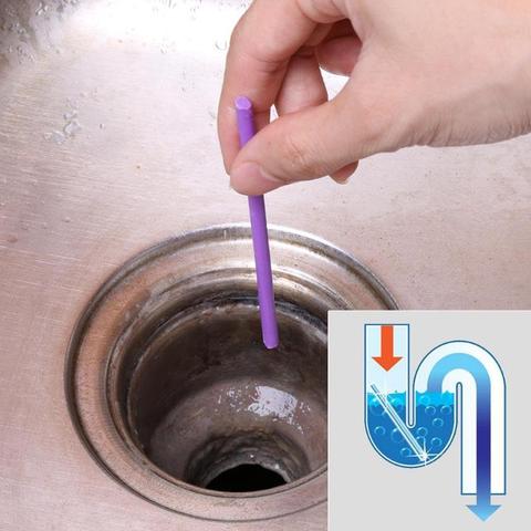 12/set Sani Sticks Oil Decontamination The Kitchen Toilet Bathtub Drain Cleaner Sewer Cleaning Rod Convenient Sewer Hair Clear ► Photo 1/6