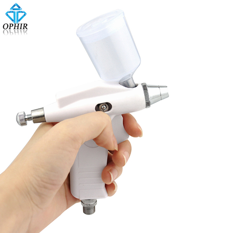 OPHIR Nozzle 0.3mm Airbrush Spray Gun for Beauty Makeup Body Art Tattoo Hobby Makeup White Color 3/4 OZ_AC124 ► Photo 1/6