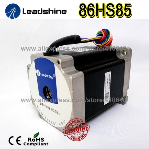 1 Piece GENUINE Leadshine 86HS85 2 Phase NEMA 34 Hybrid Stepper Motor with 6 N.m 4.9 A length 118 mm shaft 12.7 mm ► Photo 1/1