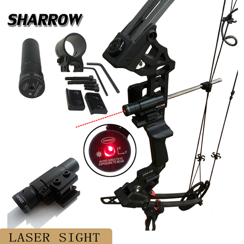 Bow Sight 50-100M Range 635-655nm Red Dot Laser Sight Pistol Adjustable 11mm 20mm Picatinny Rail Hunting Accessories ► Photo 1/6