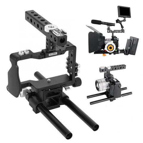 YELANGU C6 Cage Kit Top Handle Grip Stabilizer for Sony A6000 A6300 A6500 Mirrorless Camera ► Photo 1/6