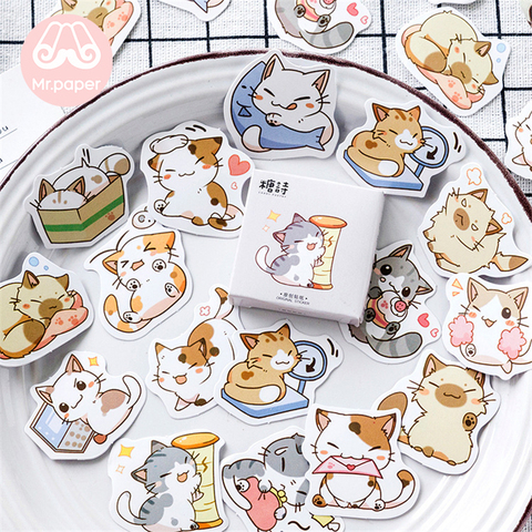 Buy Online Mr Paper 45pcs Box 24 Patterns Cute Children Stickers Scrapbooking Kawaii Cartoon Animals Strawberry Deco Stationery Stickers G Alitools