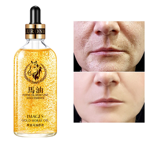 24k Gold Horse Serum Oil Korea Face 100ML Anti-Wrinkle Skin Care Shrink Pore Essence Anti Aging Vitaminis Moisturizer Collagen P ► Photo 1/6