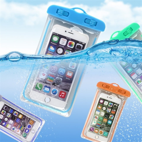 Summer Luminous Waterproof Pouch Swimming Gadget Beach Dry Bag Phone Case Cover Camping Skiing Holder For Cell Phone 3.5-6Inch ► Photo 1/6