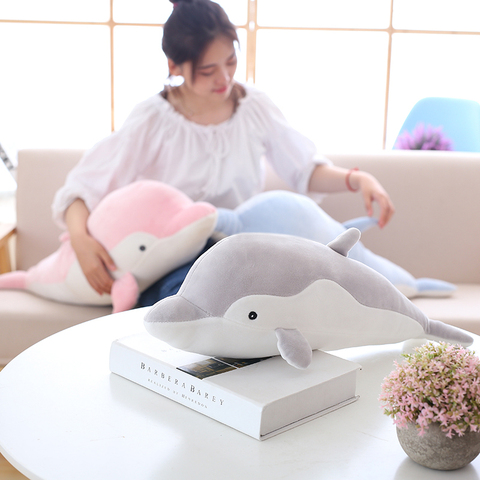 New High-quality goods dolphins pillow doll plush baby toys dolphins doll soft stuffed animal sea fish dolphin kids friends gift ► Photo 1/6