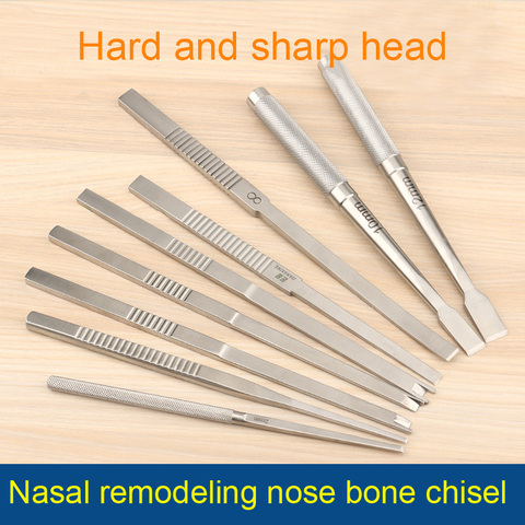 Beauty high quality stainless steel spade-type round handle nasal bone nose bone chisel face plastic surgery double eyelid tools ► Photo 1/5