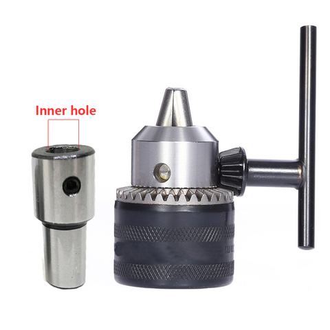 1set B10 B12 B16 light duty drill chuck +inner hole 5MM 6MM 7MM 8mm 9 10 11 12 14mm  arbor adapter motor shaft connecting rod ► Photo 1/5