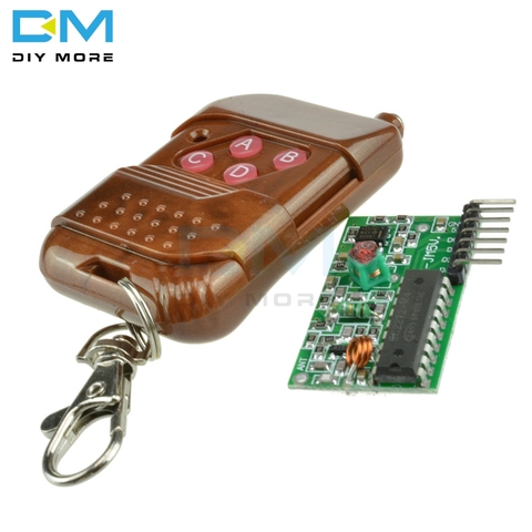 IC 2262 2272 315Mhz 433MHZ Four Ways 4 CH Key Wireless Remote Control Module Kit ASK Decoding Receiver Board For Arduino ► Photo 1/6