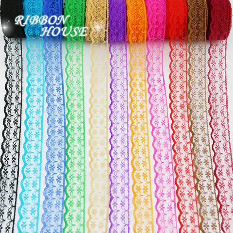 (10 yards/roll) 2.25cm White lace fabric Webbing Decoration Lovely gift packing Cotton Material ► Photo 1/6