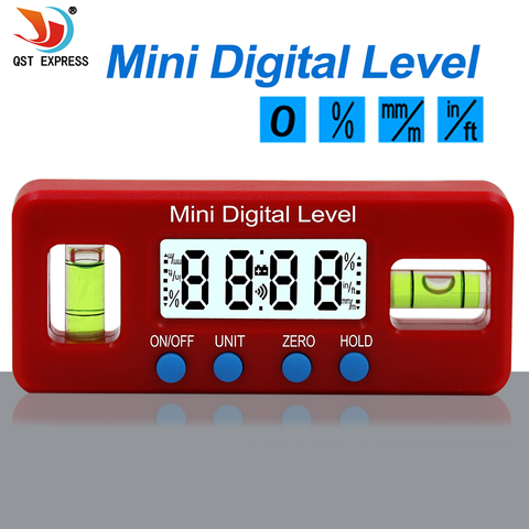 Red Precision Digital Protractor Inclinometer Water Proof Level Box Digital Angle Finder Bevel ► Photo 1/6