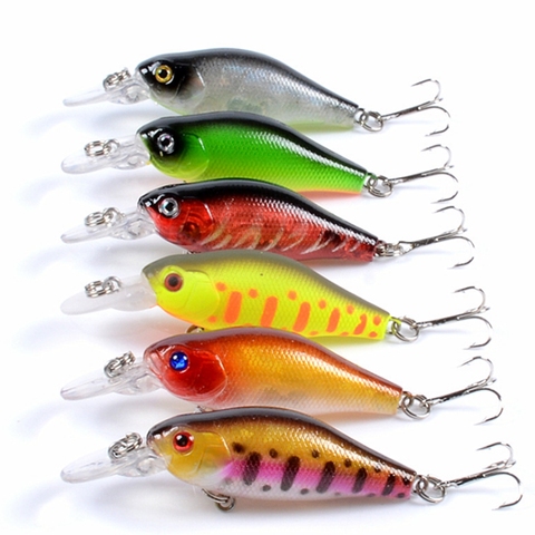 1pc Hard Minnow Fishing Lure 7cm/7g Hooks Topwater Wobbler Artificial Bait For Bass Pike Crankbait Tackle fishing lure for trout ► Photo 1/6