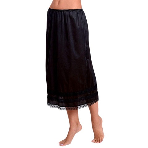 Women Petticoat Underskirt Skirts Polyester underdress Solid Skirt Hem Vestidos Summer Casual Slips Lady Lace Mini Sexy ► Photo 1/6