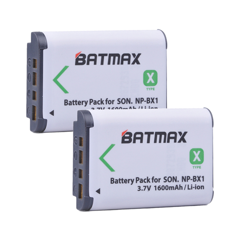 2Pcs NP-BX1 NP BX1 Battery pack (1600mAh) for SONY DSC RX1 RX100 RX100iii M3 M2 RX1R WX300 HX300 HX400 HX50 HX60 GWP88 PJ240E ► Photo 1/5