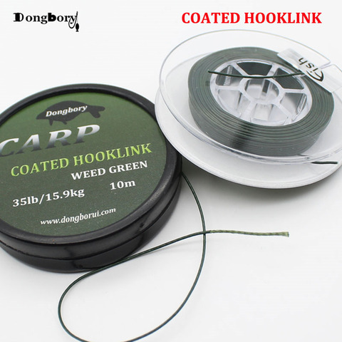 10 M Carp Fishing Line Coated Hook Link 25 35 LB Braid HookLink Skinlink Semi Stiff  Hair Rig Bream Tench Coarse Fishing Tackle ► Photo 1/6