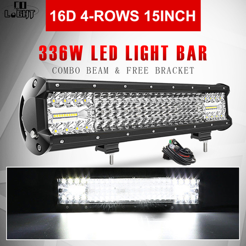 CO LIGHT Super Bright 16D LED Light Bar 4-Rows 264W 336W 480W 696W 1128W for SUV 4X4 ATV Off Road LED Driving Work Light 12V 24V ► Photo 1/6