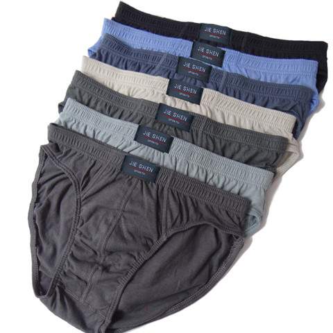 100% Cotton Briefs Mens Comfortable Underpants Man Underwear M/L/XL/2XL/3XL/4XL/5XL 5pcs/lot Free shipping & Drop shipping ► Photo 1/3
