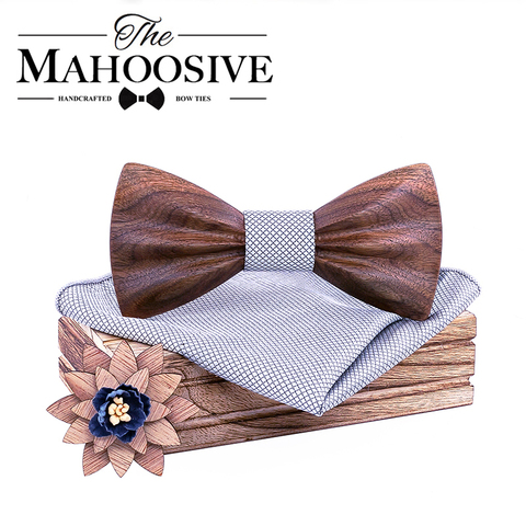 2022 Wood Wooden Bow Tie camisas mujer Floral Bowtie modis gravata tie ties for men cravate homme noeud papillon chemise femme ► Photo 1/6