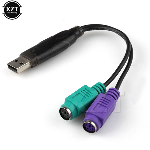 1pcs Hot Sale USB Male to 6Pin 6 Pin PS2 for PS/2 Female Extension Cable Y Splitter Adapter Connector for Keyboard Mouse Scanner ► Photo 1/6