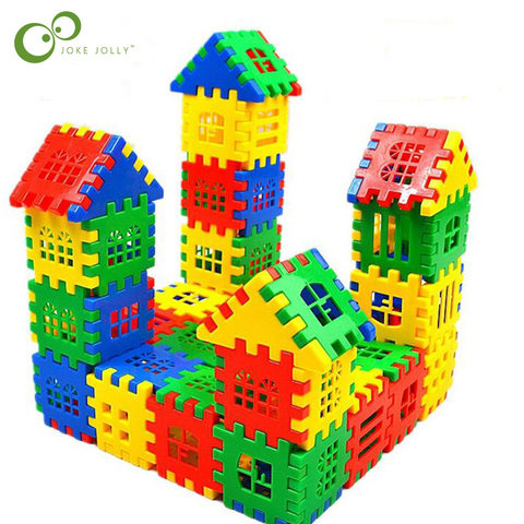 24pcs/lot Baby Paradise House spelling puzzle plastic blocks City DIY Creative Model Figures Educational Kids Toys LYQ ► Photo 1/6