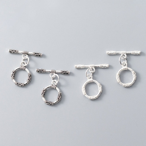 925 Sterling Silver Toggle Clasps Hook Fit Bracelets Necklace Findings High Quality Silver Connectors For Fancy Jewelry Making ► Photo 1/5