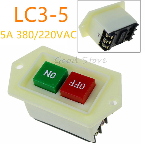 1PCS LC3-5 start stop Start switch on/off 10A 380/220V for bench drill grinding machine cutting machine button drill switch ► Photo 1/5