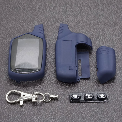 Russia A91 Case Keychain for Starline A91 B9 B6 A61 2 way Car Anti-theft Alarm System LCD Remote Control Key Fob Chain ► Photo 1/5