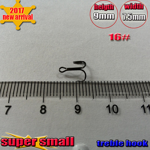 2017 new Treble Fishing Hooks  size 16#  number:50pcs/lot super small treble hook high carbon steel ► Photo 1/3