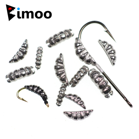 Bimoo 50PCS Tungsten Scud Back Shrimp Body Scud Shell Fly Tying Fishing Raw Color Size XS S M L ► Photo 1/6