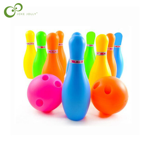 Toys bowling children indoor sports puzzle baby color bowling baby gift 1 balls+10 battles LYQ ► Photo 1/3