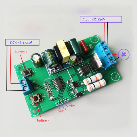 220V AC dimming / voltage regulation / speed control / thyristor / module SCM PWM / serial port adjustment / power ► Photo 1/1