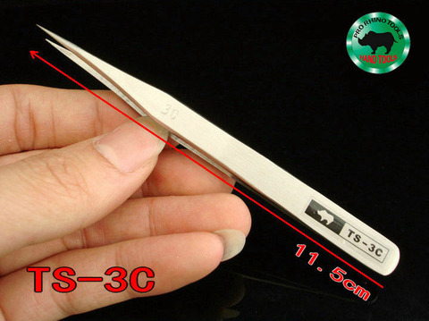Japanese RHINO TS-3C Tweezers Length 11.5cm High-precision Super Hard Super Sharp Forceps for Repairing Watch or Mobile Tools ► Photo 1/3