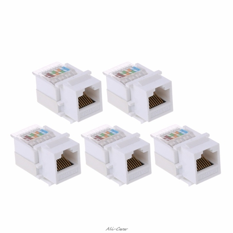 5pcs/set CAT5E UTP Network Module Tool-free RJ45 Connector Information Socket Computer Outlet Cable Adapter FOR AMP ► Photo 1/6