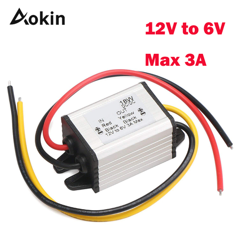 12V to 6V Converter Car Power Converter Buck Voltage Regulator 3A 18W Waterproof High Efficiency Step Down Volt Module Power ► Photo 1/1