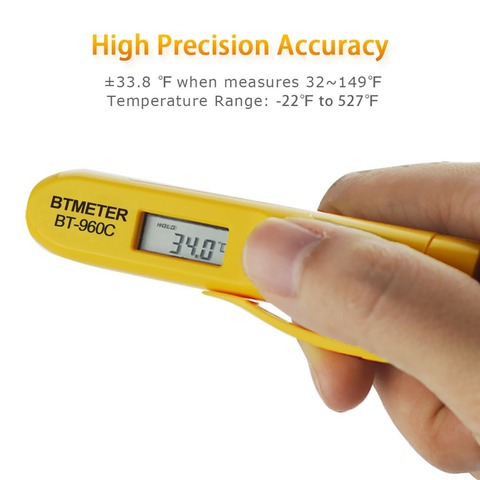 BTMETER BT-960C Pen Type Mini Infrared Thermometer,IR Temperature Measuring LCD Display Measuring Tools For for Kitchen BBQ ► Photo 1/1