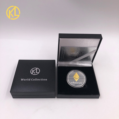 Ethereum Crypto Ethereum Ether/Bitcoin/Dash American Commemorative Coin Non-currency Coin Collection Lucky with nice gift box ► Photo 1/6