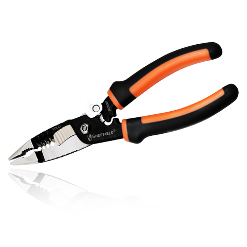 8 Inches 5 In 1 Pliers Multifunctional Electrician Needle Nose Pliers Wire Stripping Cutter Crimping Pliers S035057 ► Photo 1/6