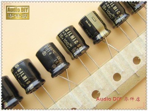 ELNA Black Gold SILMIC ARS Series 100uF/16V Audio Electrolytic Capacitor ► Photo 1/3