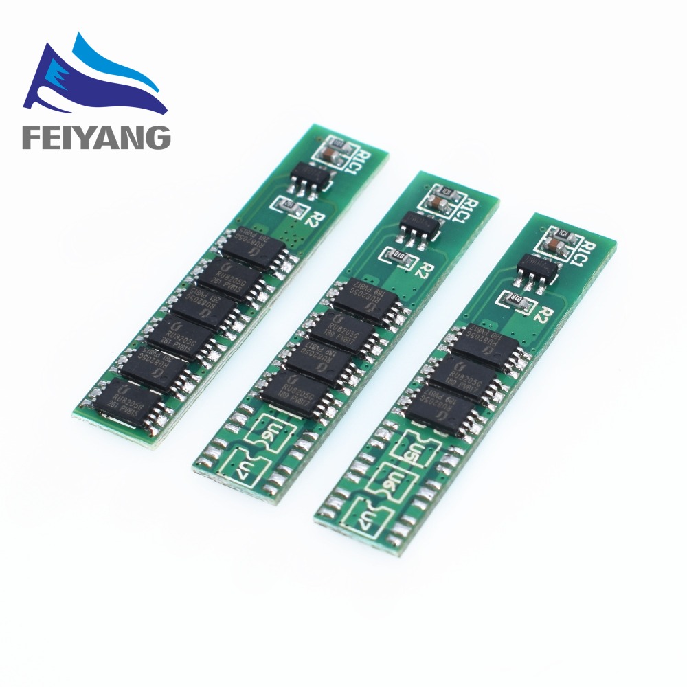 10 pcs 1S 3.7V 4A li-ion BMS PCM 18650 Battery Protection Board PCB for 18650 Lithium ion li Battery Double MOS
