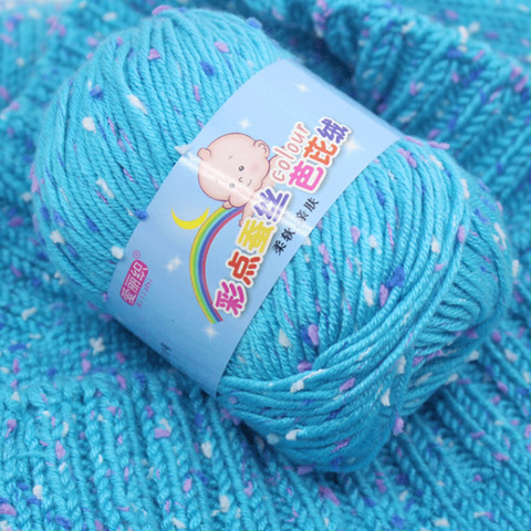 High Quality Baby Cotton Cashmere Yarn For Hand Knitting Crochet Worsted Wool Thread Colorful Eco-dyed Needlework ► Photo 1/4