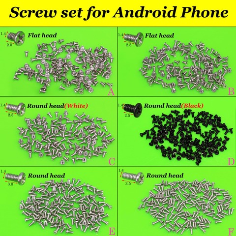 YuXi Black Silver Color M1.4 Cell Phone Cross Screws Set for Samsung for Huawei for Xiaomi Android Phone ► Photo 1/6