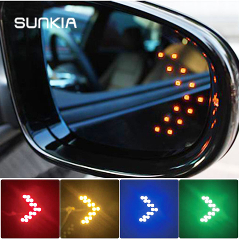 2Pcs/Lot Car Styling 14 SMD LED Turn Signal Light For Car Rear View Mirror Arrow Panels Indicator Free Shipping ► Photo 1/6