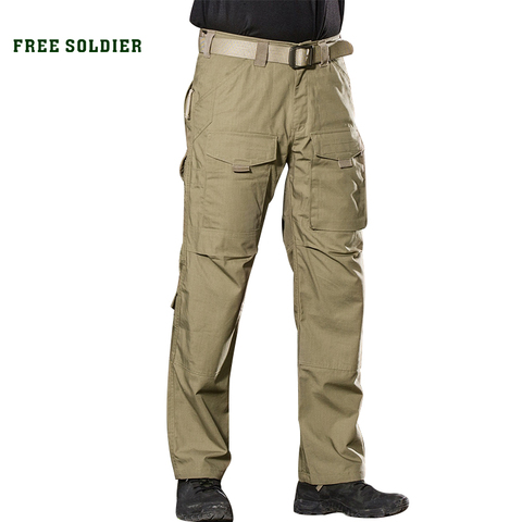 FREE SOLDIER Outdoor Sports Camping Riding Hiking Tactical Pants For Men Four Seasons Multi-pocket YKK zipper Men Trousers ► Photo 1/6