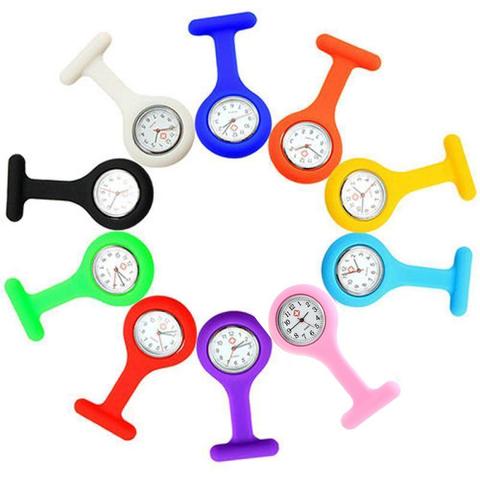 Hot Sales 2022 Fashion Cute New Silicone Nurse Watch Brooch Tunic Fob Watch With Free Battery Doctor Medical Dropshipping ► Photo 1/6