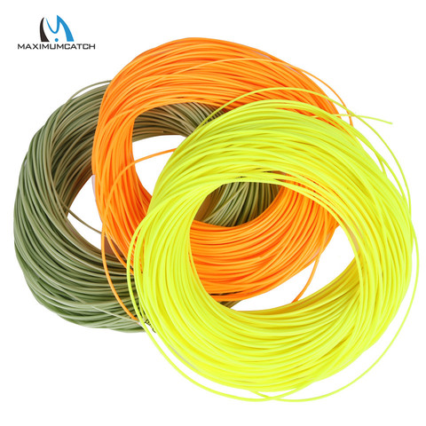 Maximumcatch 1-8WT 100FT DT Fly Fishing Line Double Taper Floating Fly Line Green/Yellow/Orange Color ► Photo 1/6