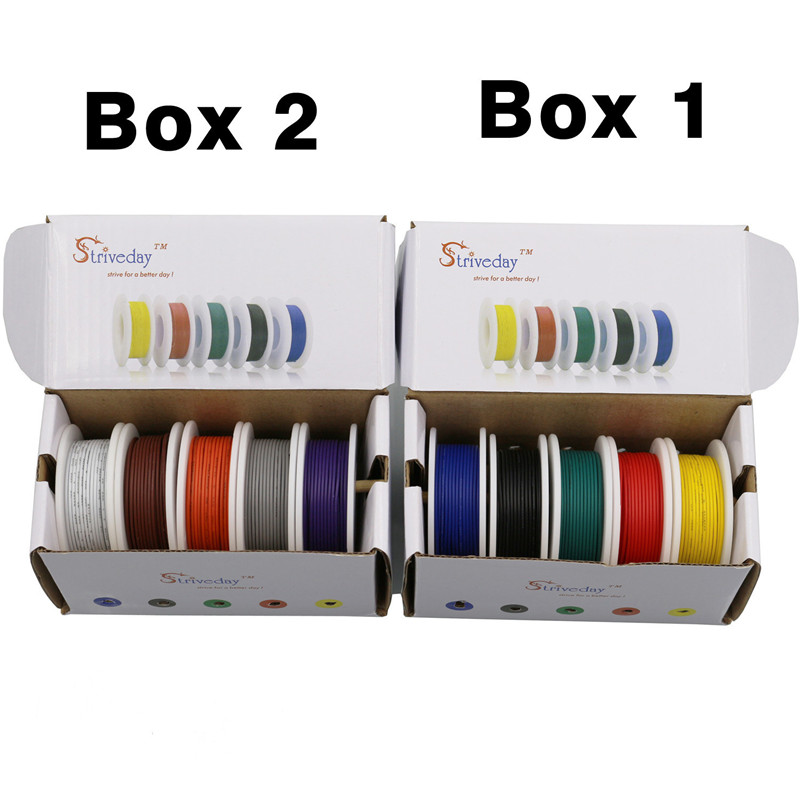 Electrical Line Cable Wi Details about   18 20 22 24 26 28AWG 5 Colors Mix Stranded Wire Kit 